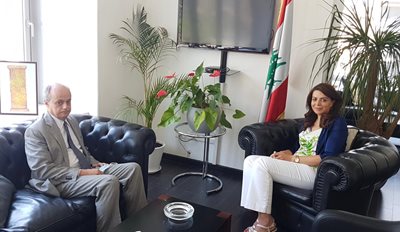 استقبلت الوزيرة شريم سفير اسبانيا في لبنان